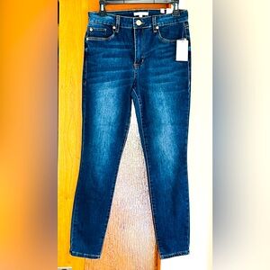 Blue Skinny Jeans with Faded Look, Size 28
